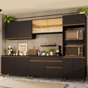 Ver imagem 1 de Armário de Cozinha Completa 310cm Preto Reims Madesa 01
