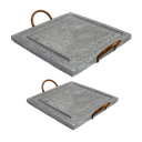 Ver imagem 1 de Kit Grelhas Para Carnes Servir Porção Pedra Sabão P e G