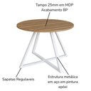 Ver imagem 5 de Mesa de Jantar Redonda 110 Cm 25933 Nogal Sevilha Branco Artesano