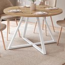 Ver imagem 2 de Mesa de Jantar Redonda 110 Cm 25933 Nogal Sevilha Branco Artesano