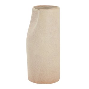 Vaso em Cerâmica Decorativo Bege 28cm para Arranjos Florais