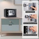Ver imagem 5 de Cofre Digital Eletrônico com Teclado e Chave - Preta