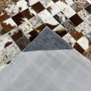 Ver imagem 3 de Tapete de couro castanho malhado 1,50x2,00 sem bordas