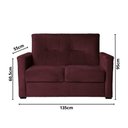 Ver imagem 4 de Sofá 2 Lugares Pequeno Alice e Porta Controle Herreiro Cores Cor:marsala