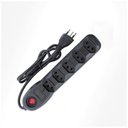 Ver imagem 1 de Filtro de Linha 5 Tomadas Pp 0,75 1m Bivolt Preto