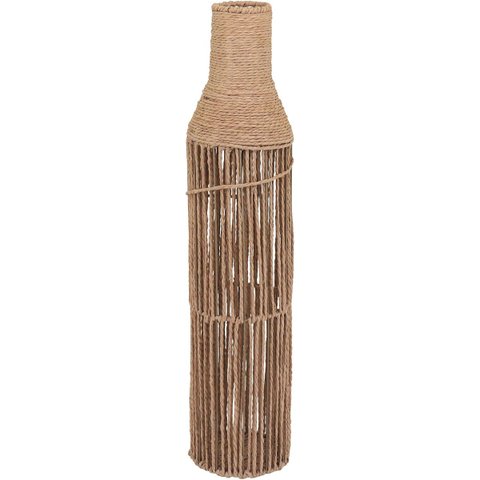Vaso Fibra Decorativo Enfeite Casa 71x15x15cm Natural