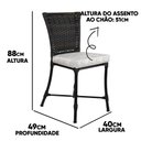 Ver imagem 2 de Cadeira Angra Com Almofada Impermeável Cozinha, Área, Sala Trama Original