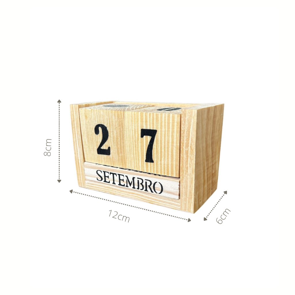 Kit de Calendário com Base e Cubo de Coração - 4