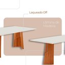 Ver imagem 4 de Mesa para Sala de Jantar Florida 180cm Tampo Canto Moeda Laqueado com Vidro