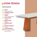 Ver imagem 5 de Mesa para Sala de Jantar Florida 180cm Tampo Canto Moeda Laqueado com Vidro