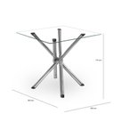 Ver imagem 6 de Conjunto com Mesa Tampo de Vidro 4 Cadeiras Pietra Aço Nobre