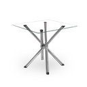 Ver imagem 5 de Conjunto com Mesa Tampo de Vidro 4 Cadeiras Pietra Aço Nobre