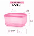 Ver imagem 3 de Refri Line Quadrado 650ml Rosa Tutu Tupperware