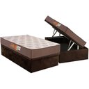 Ver imagem 1 de Conjunto Box Baú Solteiro: Colchão Espuma Polar D28 Pérola Brown + Base Crc Suede Brown (88x188)