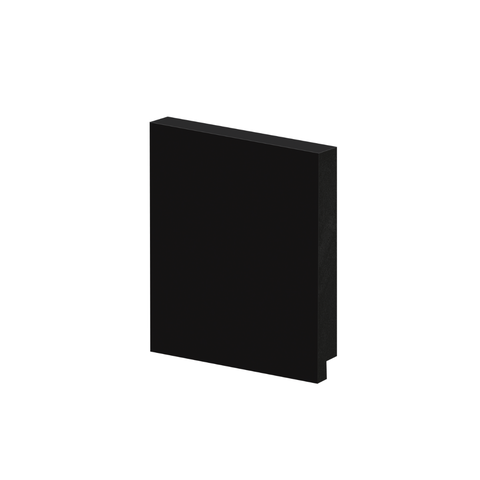 Rodape Poliestireno 10cm Preto Liso 2,40m 50010 Arquitech