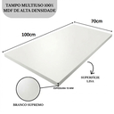 Ver imagem 3 de Tampo Mesa 70x100 Mdf 15mm Branco Super 100x70 Prateleira Arrigo Móveis
