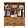 Guarda Roupa 3 Portas 9 Gavetas Freijó Com Carbono - 6