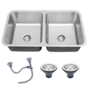 Ver imagem 1 de Cuba Dupla Pia Cozinha Gourmet 76x43 Completa com Acessórios Aço Inox 304 Brinovar