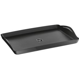 Kit 12 Bandejas para Servir de Plástico Plus Uz Retangulares Pretas Café Restaurante Self Service - 1