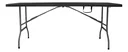 Ver imagem 3 de Mesa Dobrável Robust Maleta com Alça Portátil Preta 1,80m Ntk