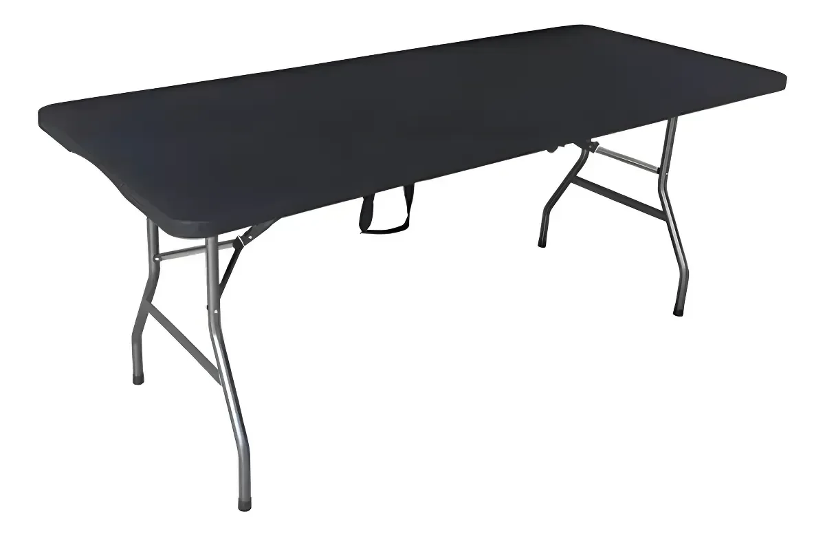 Mesa Dobrável Robust Maleta com Alça Portátil Preta 1,80m Ntk