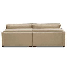 Sofá Cama Retrátil e Reclinável 2,10m com Molas Karina Veludo Bege Rover & Beato - 2