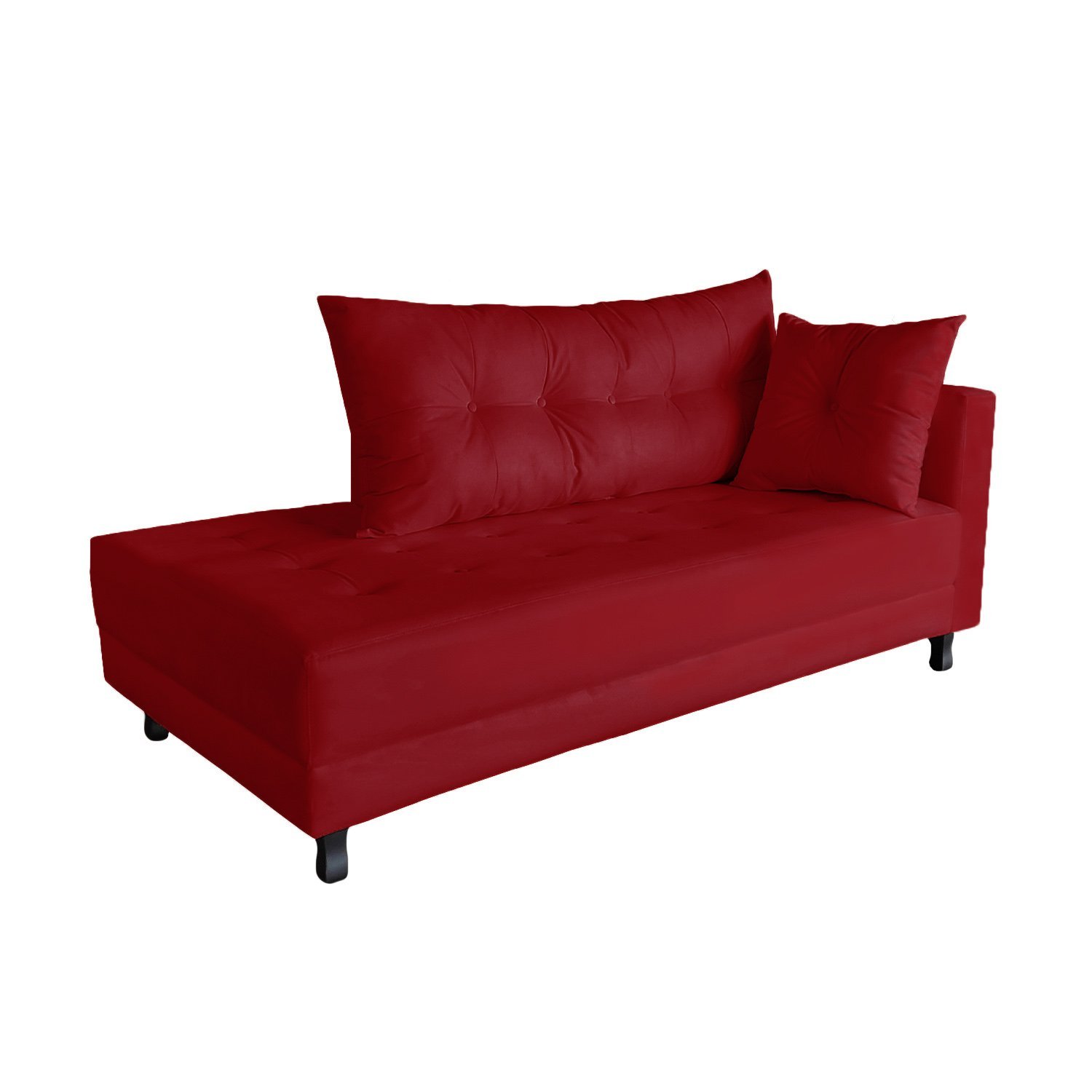 Recamier Charmy 1,40m Suede Vinho - Malessa Decor - 2