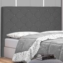 Ver imagem 4 de Cabeceira King 1,95m Tânia Suede Cinza