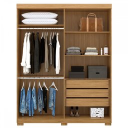 Guarda-roupa Solteiro Sierra 2 Portas 3 Gavetas Camaru - Robel - 3