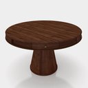 Ver imagem 2 de Mesa de Jogos Carteado 6 Lugares Bellagio com Gavetas e Tampo Reversível Base Cone com Tecido Imbuia