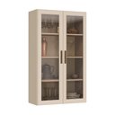 Ver imagem 1 de Cristaleira Armário Aéreo com 2 Portas de Vidro 70cm Milano Multimóveis MP2332 Vanilla/Incolor