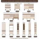 Ver imagem 5 de Cristaleira Armário Aéreo com 2 Portas de Vidro 70cm Milano Multimóveis MP2332 Vanilla/Incolor