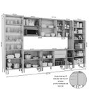 Ver imagem 3 de Cozinha Modulada 8 Peças Brilhante 1 Cristaleira 3 Balcões 3 Armários Aéreo 1 Torre Cinamomo/Platina