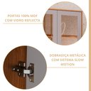Ver imagem 6 de Cozinha Modulada 8 Peças Brilhante com 1 Cristaleira 3 Balcões 3 Armários Aéreo e 1 Torre Bege/Cinamomo/Platina