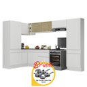 Ver imagem 3 de Armário Cozinha Completa Canto Veneza Mp2090 Multimóveis Branco + Brinde Jogo de Panelas Tramontina