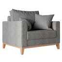 Ver imagem 3 de Poltrona Beny Pés e Base em Madeira Cinza Rr Decor