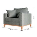 Ver imagem 2 de Poltrona Beny Pés e Base em Madeira Cinza Rr Decor