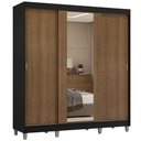 Ver imagem 3 de Guarda-Roupa Casal com Pés 3 Portas de Correr com Espelho Reno Madesa