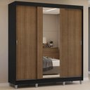 Ver imagem 1 de Guarda-Roupa Casal com Pés 3 Portas de Correr com Espelho Reno Madesa