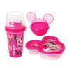 Kit Lancheira Minnie Disney Copo Shakeira 320ml e Potes Rosto Minnie Rosa - Plasútil - 1