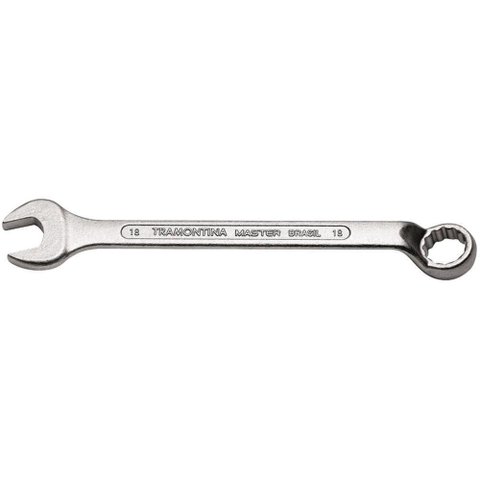 Chave Combinada 18 Mm com Pescoço Tramontina com Corpo Forjado em Aço Especial Cromado Tramontina