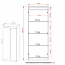 Ver imagem 3 de Armário Escritório 2 Portas Multimóveis Cr25048 Amêndoa/preto