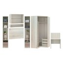 Ver imagem 2 de Guarda Roupa Solteiro de Canto com Escrivaninha 6 Portas 7 Gavetas Legno Crema Connect Prime Luciane