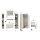 Ver imagem 3 de Guarda Roupa Solteiro de Canto com Escrivaninha 6 Portas 7 Gavetas Legno Crema Connect Prime Luciane