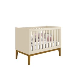 Quarto de Bebê Elfe com Guarda-roupa 4 Portas, Cômoda com Porta e Berço Minicama Noah Areia Fosco Re - 6