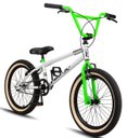 Ver imagem 2 de Bicicleta Aro 20 Bmx Pro-x Série 1 Freio V-brake Pneu Balão Pro X Branco+verde