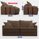 Ver imagem 4 de Sofá Baú sem Caixa Retrátil 2,00m Softgel Bonnie Boucle Marrom Cama Inbox