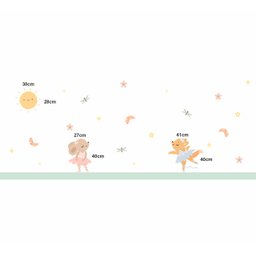 Adesivo de Parede Infantil Duas Bailarinas - Ballet - 2