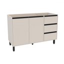 Ver imagem 1 de Balcão de Cozinha para Pia 120 Cm Koya 2 Portas 3 Gavetas Creme - Politorno