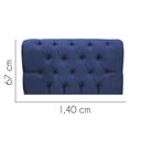 Ver imagem 2 de Painel Estofado Luxo Capitonê Livia 140cm Casal para Cama Box Suede Azul Marinho - Gat Magazine